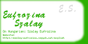 eufrozina szalay business card
